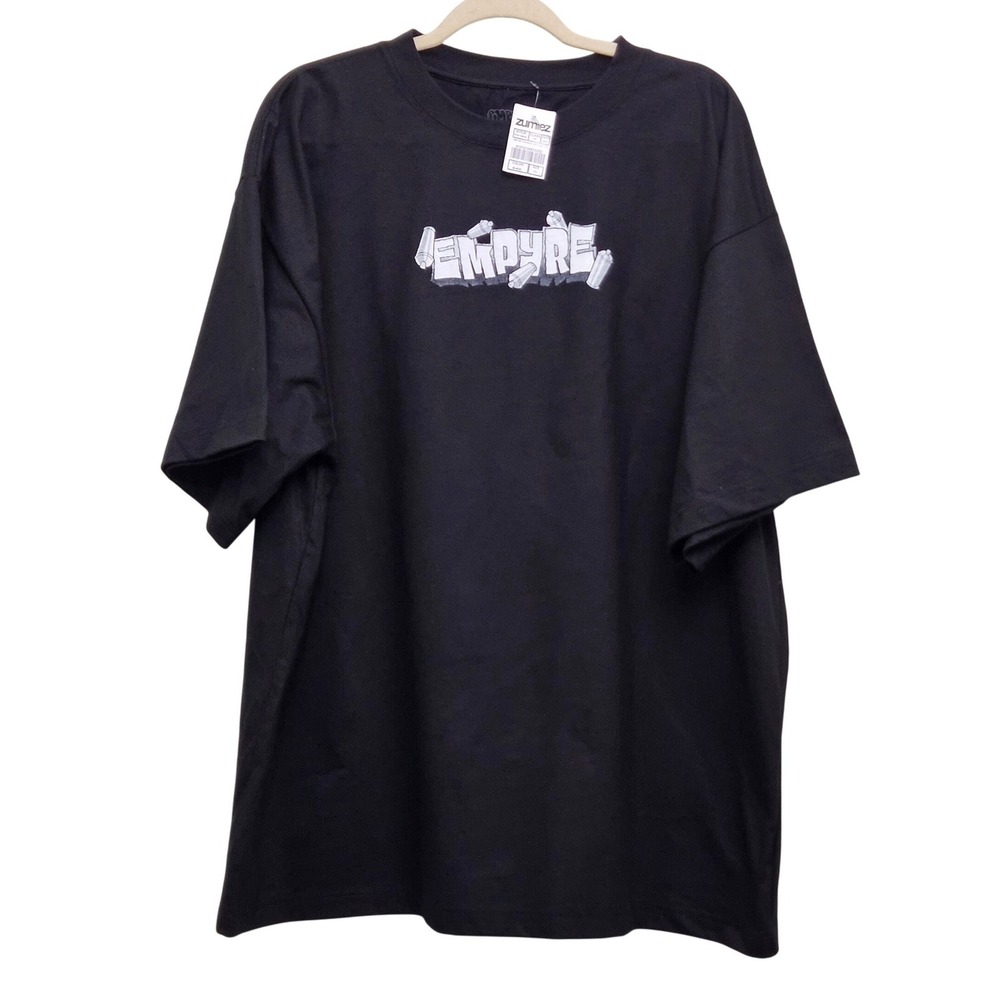 Empyre Graphic T-Shirt Mens XXL Black Runners Streetwear Skate Urban Tee